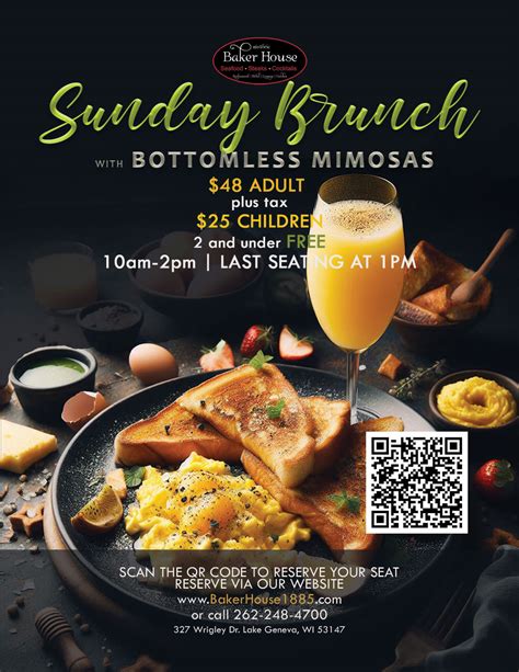 sunday brunch with bottomless mimosas